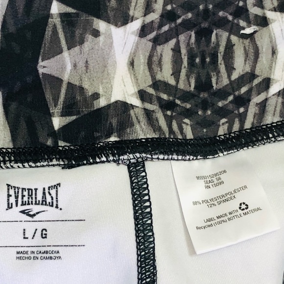 Everlasting Black Abstract Print Athletic Leggings Size Large - Picture 4 of 4